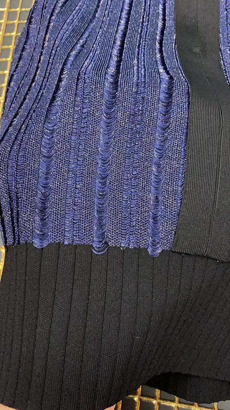 

2019 Women black blue dress O neck sleeveless vestidos bodycon Celebrity Party Bandage Dress