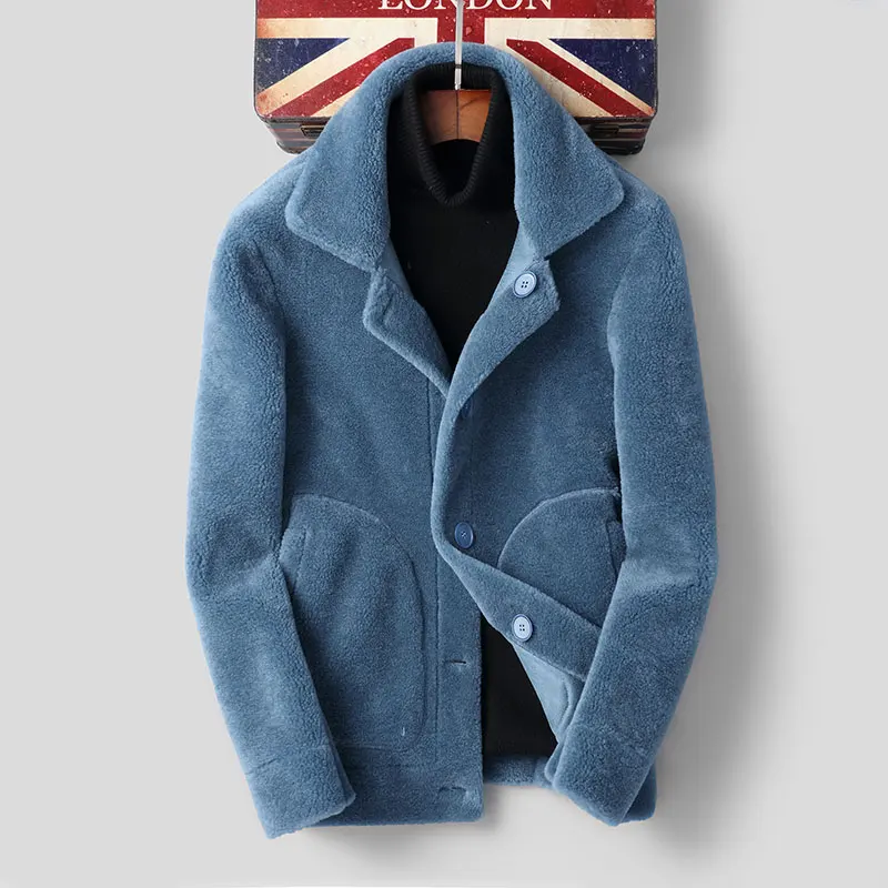 2020 пальто с натуральным мехом мужская куртка из шерсти осенне-зимние и куртки