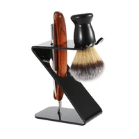 new drip shaving arcylic stand for brush holder barber tool black salon tool high quality bathroom barber men metal rack