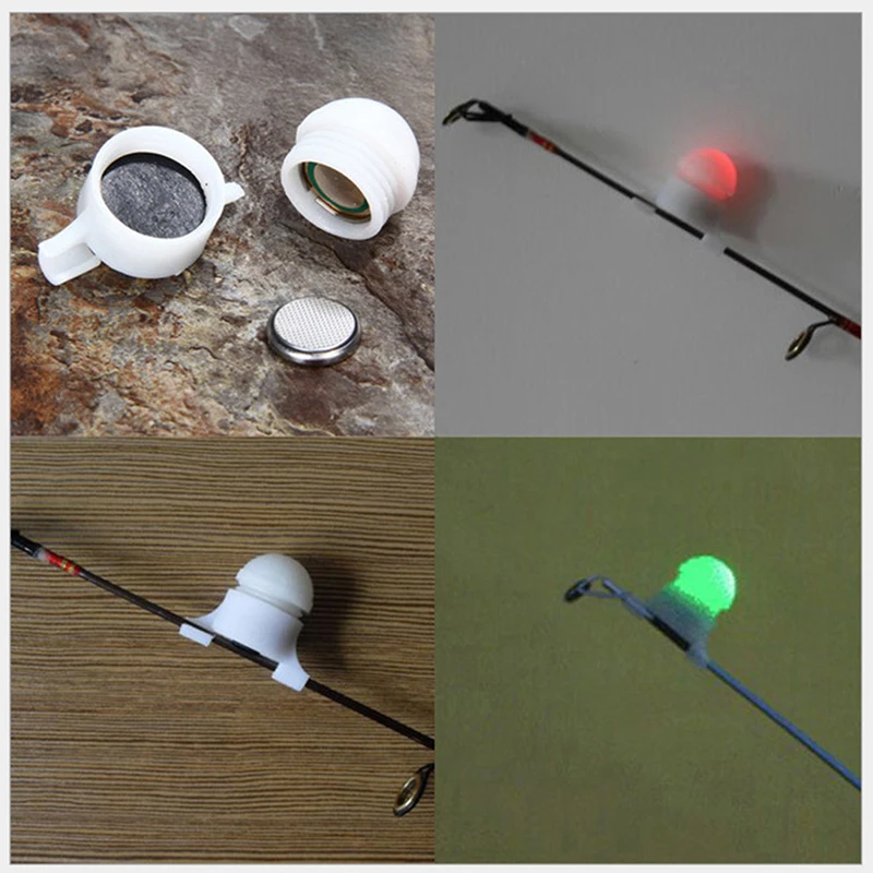 

Outdoor Signal Light LED Electronic Fishing Bell Bite Alarm Waterproof 2 in 1 Night Flashing + CR1225 button cell battery