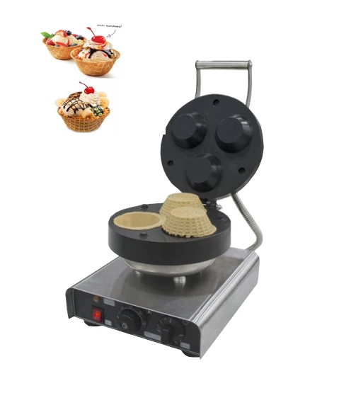 

New Commercial Use Snack Machines Ice Cream Waffle Cup Cone Making Machine Electric Waffle Cone Maker For Sale