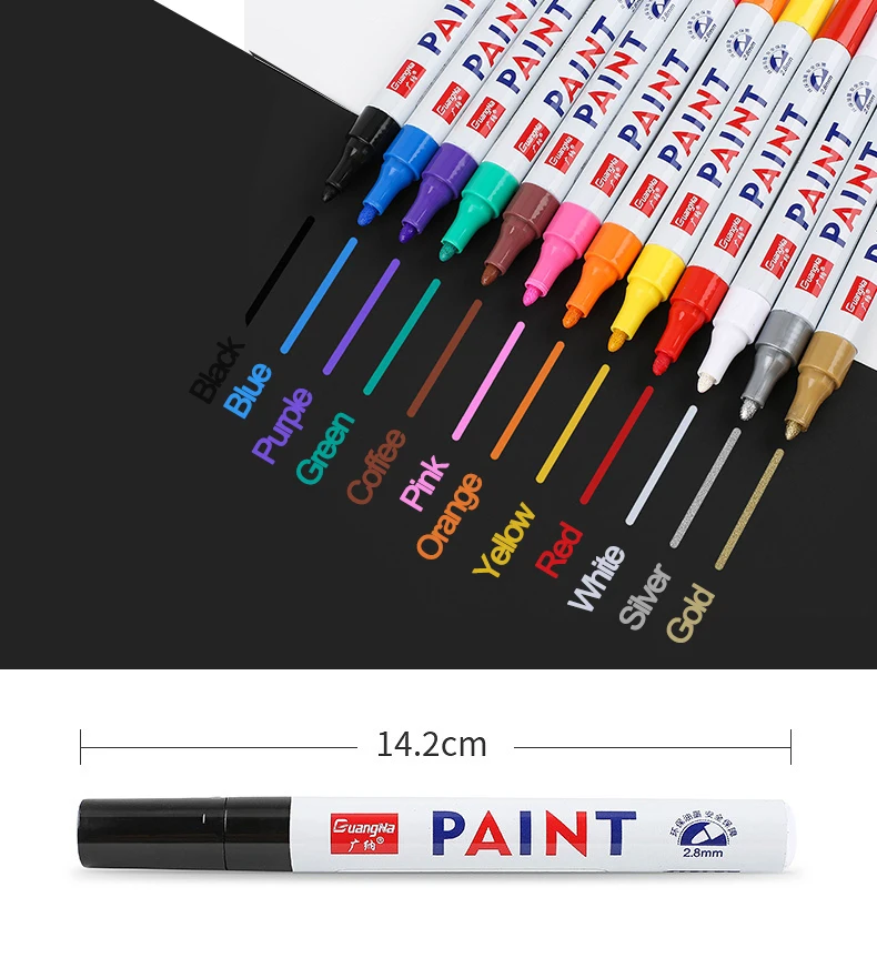 Водонепроницаемый Автомобильный маркер для шин протекторов CD металлические