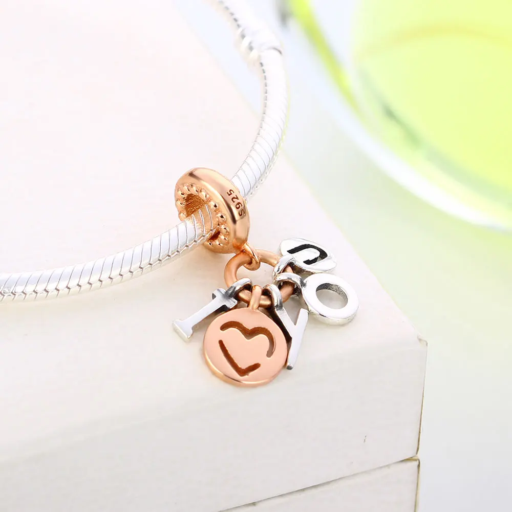

Berloque Valentine's Day Confession Gift 925 Sterling Silver I Love You Beads Charms Fit Original Charms Bracelet Jewelry Making