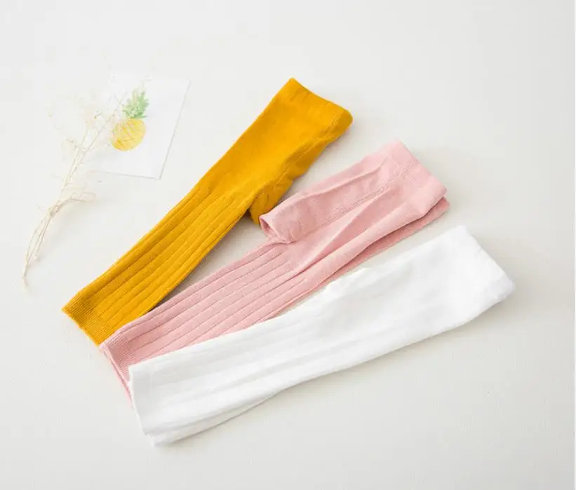 Детские Модные трикотажные хлопковые леггинсы для малышей весенне-осенние штаны