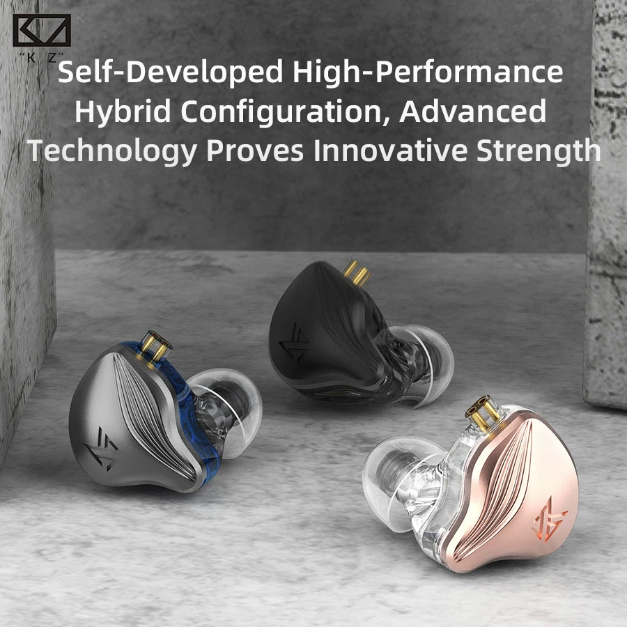 

KZ ZEX Static Dynamic Drive Hybrid Headphone In Ear Earphone HIFI DJ Monitor Earphones Earbud Sport Noise Cancelling Headset