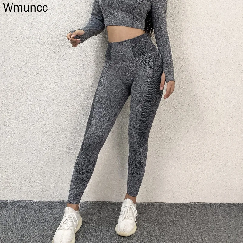 Wmuncc бесшовные леггинсы для тренажерного зала с высокой талией женские штаны