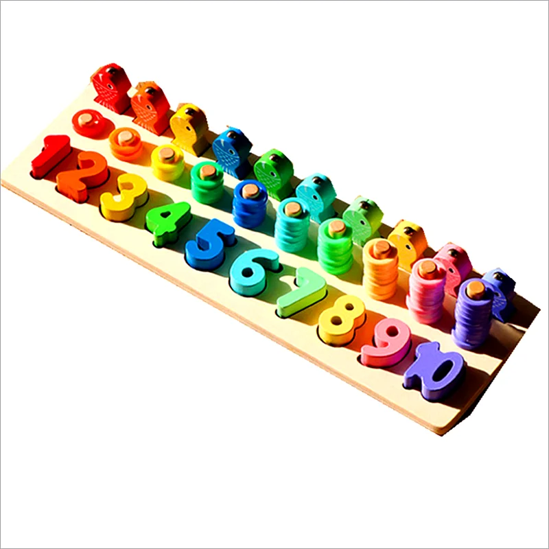 

Montessori Educational Wooden Toys For Kids Board Math Fishing Count Numbers Digital Shape Match Early Education Child Gift Toy
