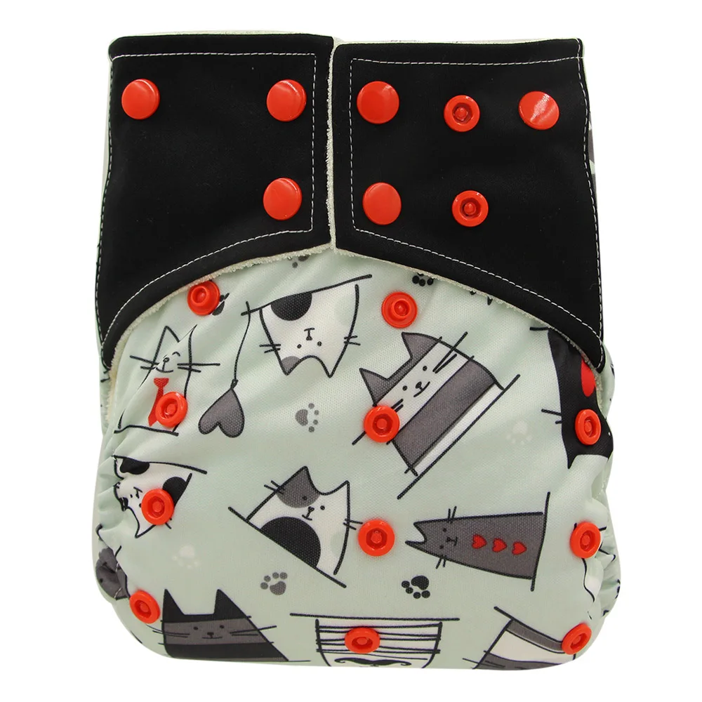 Многоразовые тканевые пеленки подгузники AI2 детские с животным принтом