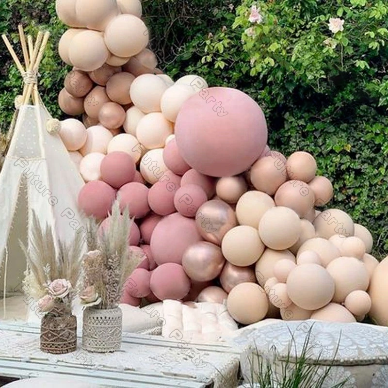 

Doubled Dusty Pink Latex Birthday Balloon Arch Kit Decoration Blush Nude Globos Garland Baby Shower DIY Boho Wedding Party Decor