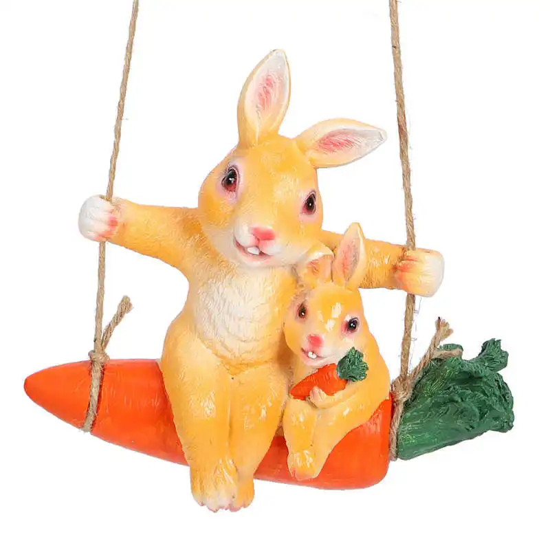 Аксессуары подвесные украшения в форме животных кроликов из синтетической смолы