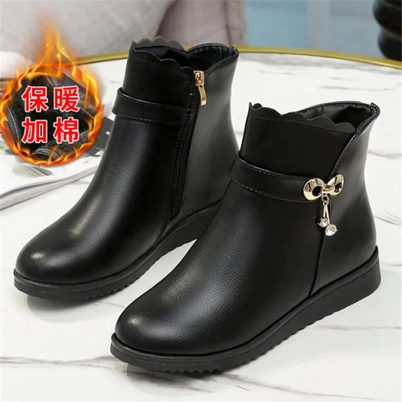 

Женские зимние ботинки, новый стиль, бархатные теплые женские ботинки для верховой езды, модная повседневная женская обувь, зимние ботинки