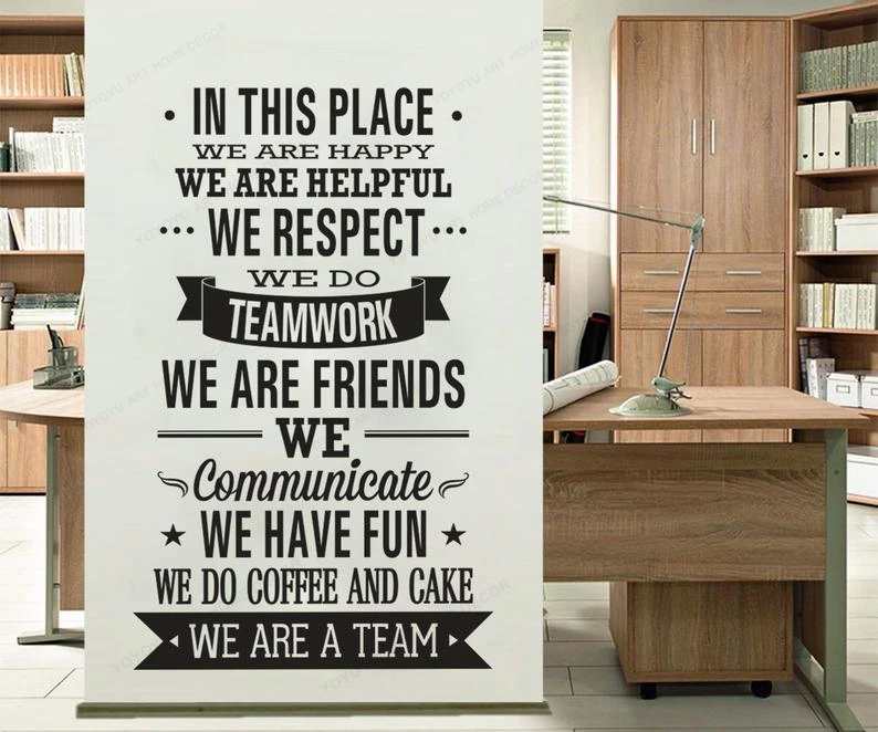 

IN THIS PLACE Wall Sticker Office Wall Decal Art Home Decor for Office Motivation Lettering Removable Vinyl Sticker WU247