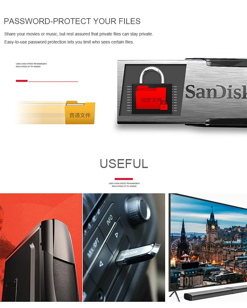 SanDisk флеш-накопитель USB 3,0 диск, 128 ГБ, 64 ГБ, 32 ГБ, 16 ГБ, флеш-накопитель, маленькая флешка, карта памяти, устройство для хранения, флеш-накопитель, Прямая поставка
