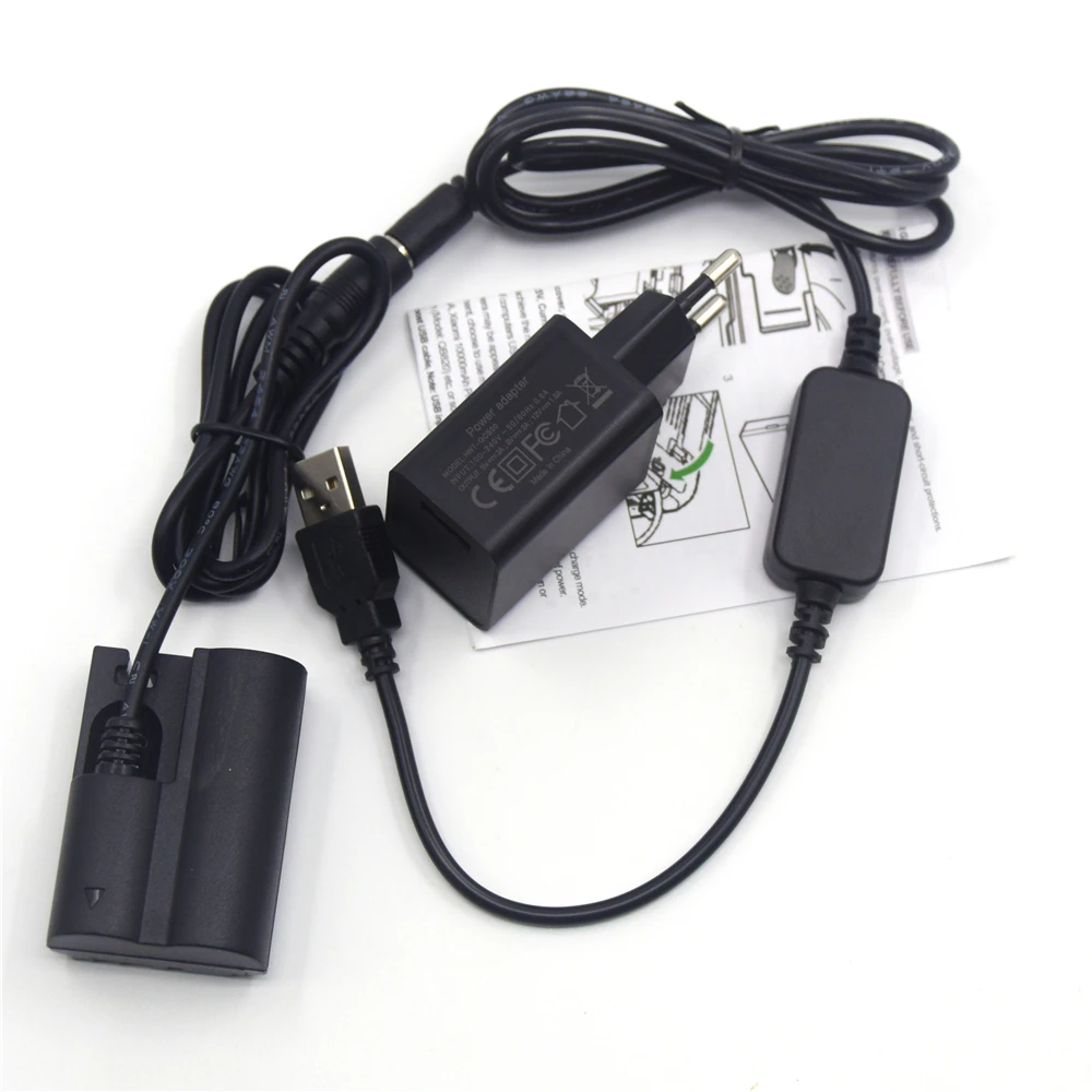 USB-кабель для внешнего аккумулятора и адаптер быстрой зарядки Canon EOS 20D 30D 40D 5D 50D D30