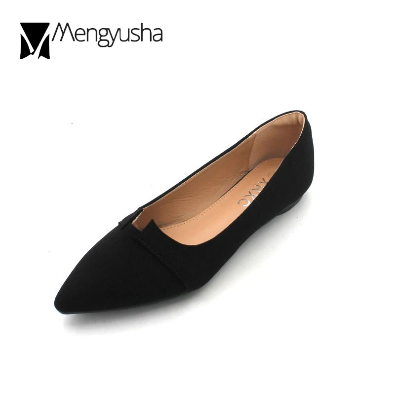 Размера плюс черная повседневная обувь удобные женские туфли на плоской подошве