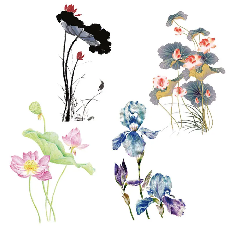 Термоклейкие нашивки на одежду термоклейкие с красивыми полосками лотоса