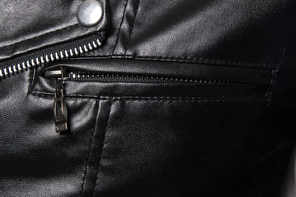 

Men's Leather Jacket Lapel PU Leather Short Casual Men's Motorcycle Coat