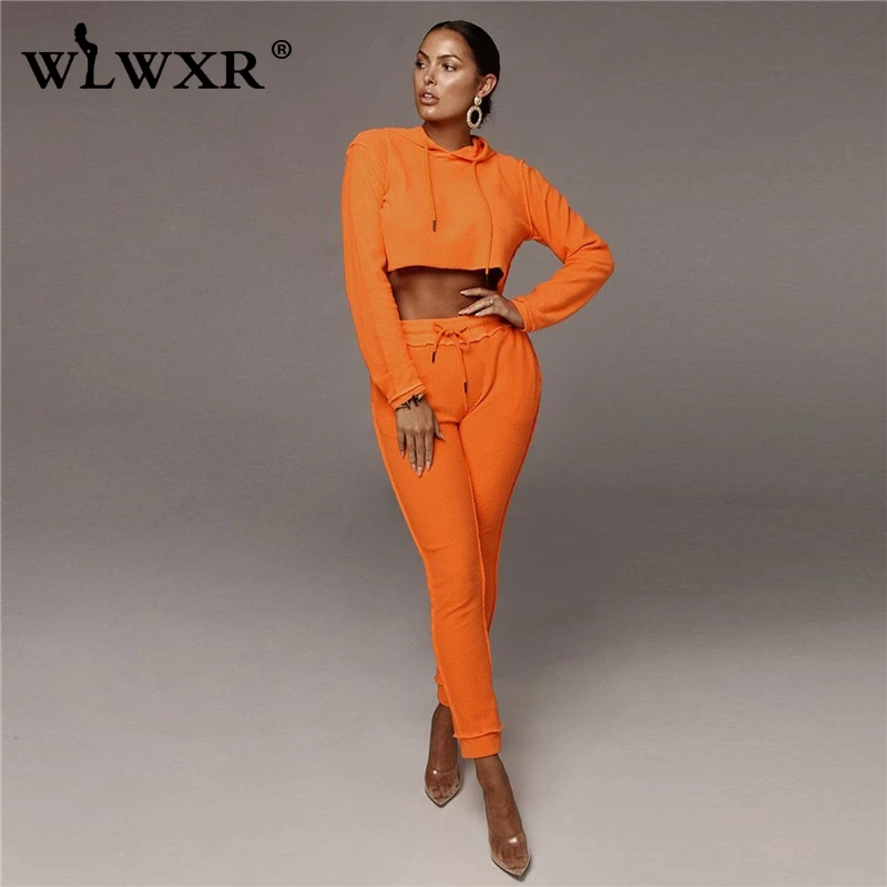 WLWXR повседневный комплект из двух предметов топ и штаны женская розовая одежда