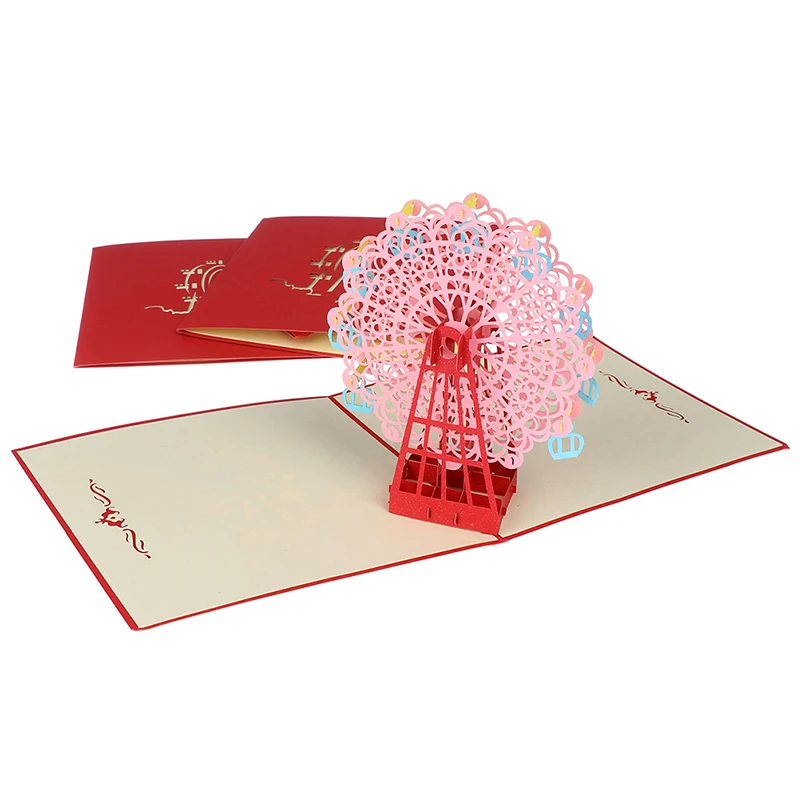 3D лазерная резка почтовые открытки День рождения Святого Валентина
