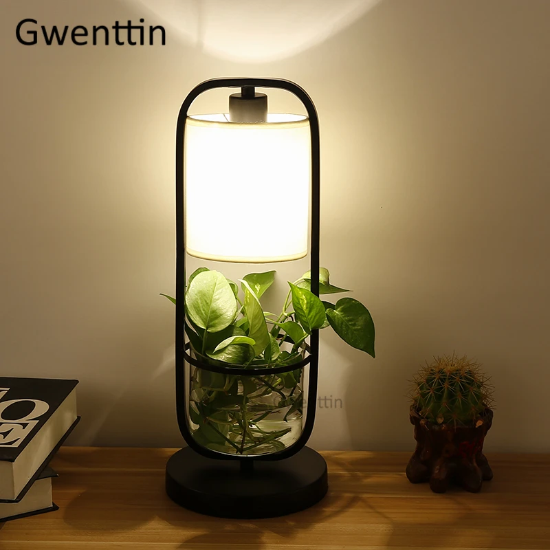 Современные настольные лампы в виде горшка для растений сделай сам