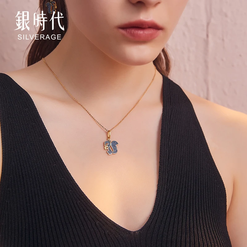 2020 стерлингового серебра в виде милых животных серебро SA SILVERAGE Ювелирный