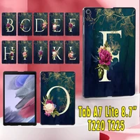 for samsung galaxy tab a7 lite 8 7 sm t220 sm t225 tablet case tab a7 lite 2021 initial letter pattern durable slim back case