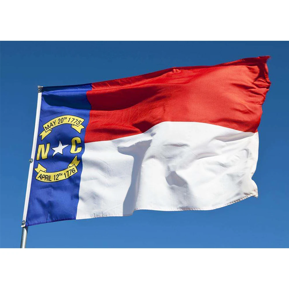 

2021 North Carolina State Bendera 3x5FT Banner 100D 150X90CM Polyester Kuningan Grommet Kustom Bendera
