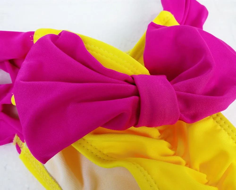 Купальник в дорожном стиле 2020 бикини с бантом милые купальники брендовые пляжный