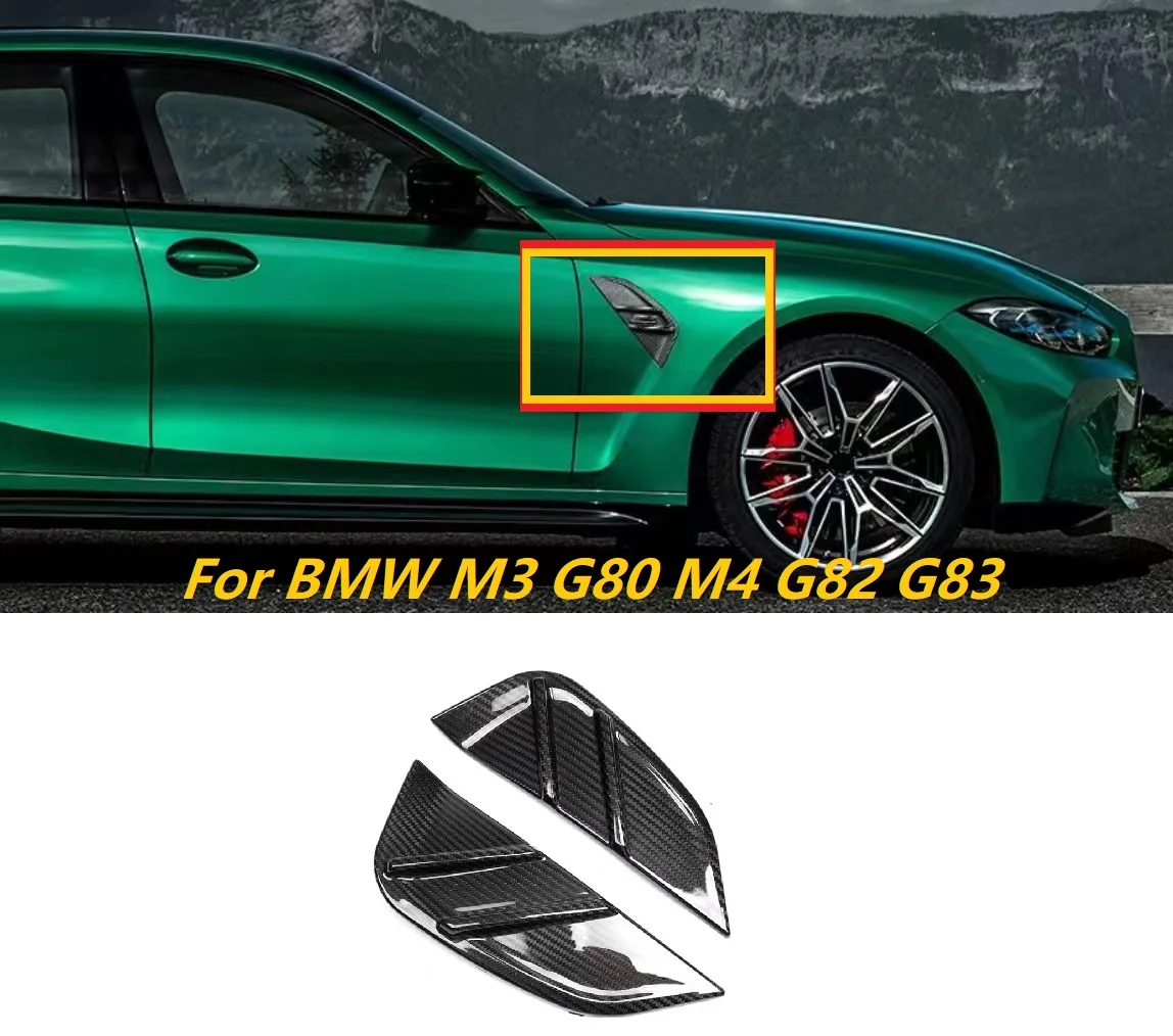 

Replacement MP Style Dry Carbon Fiber Car Side Fender Grille Vent Cover Trim Fit For BMW M3 G80 M4 G82 G83