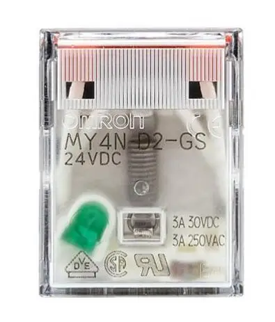 Миниатюрное промежуточное реле MY4N D2 GS DC24 от OMZ/C MY4 5126G 24VDC | 4NO + 4NC 6A|Перемычки|
