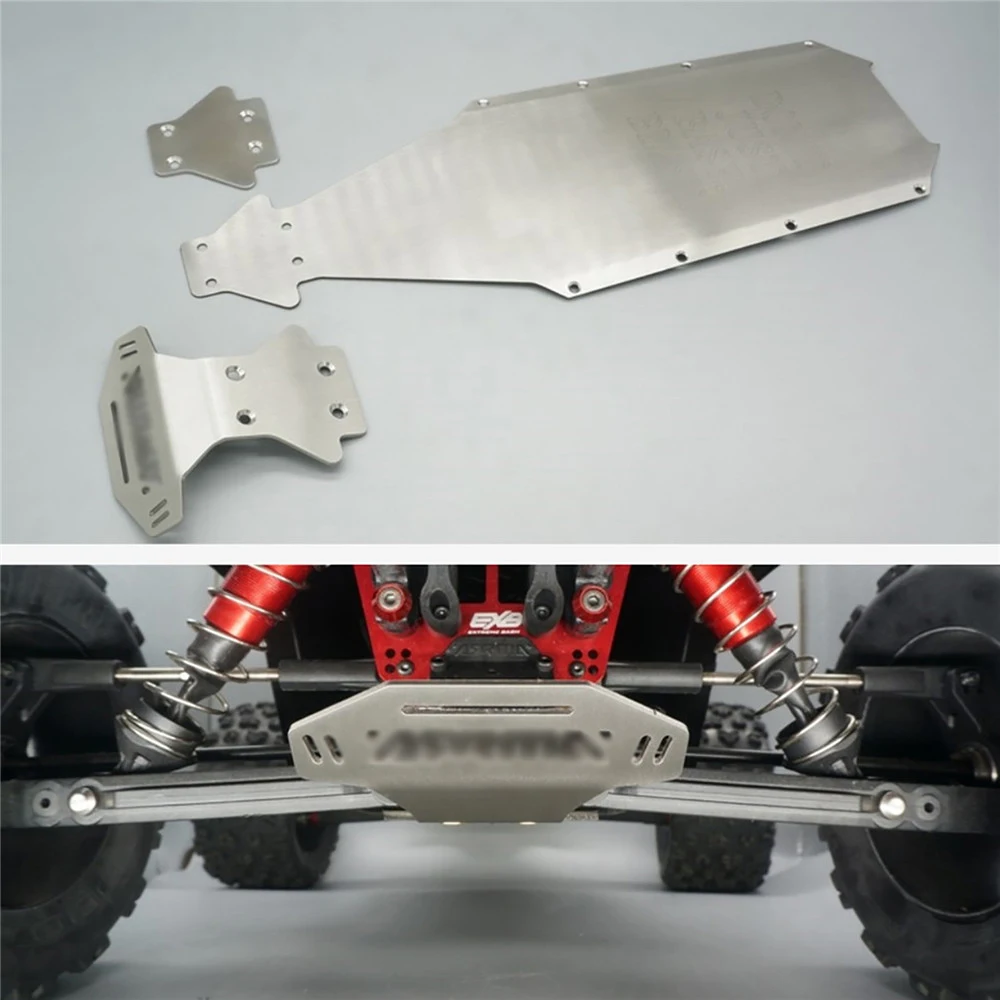 

Stainless Steel Chassis Armor Bumper Durable Anti-collision Guard Board for Arrma Kraton EXB 1/8 Xinkatun RC Car Upgrade Parts