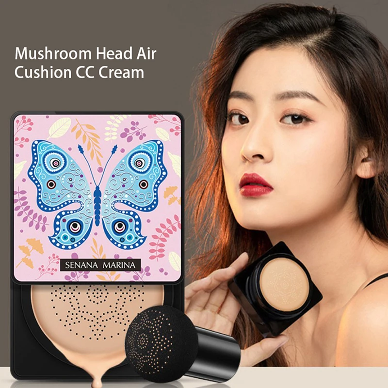 

Avocado BB Cream Air Cushion Face Foundation Mushroom Head Concealer Whitening