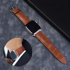 Кожаный ремешок для Apple Watch 6 Band Series SE 5, сменный деловой браслет 44 мм 40 мм для iWatch 4 3 21 38 мм 42 мм