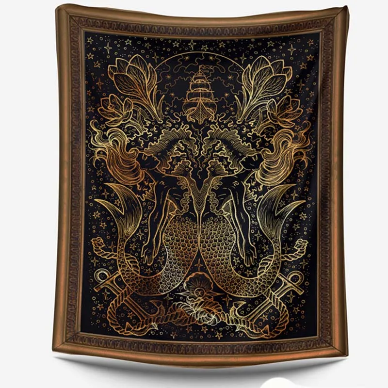 Гобелен с изображением созвездий Лев гобелен в стиле хиппи богемный ковер