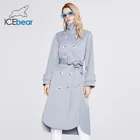 ICEbear 2021 длинный плащ женский осенний новый стиль выше колена двубортная тонкая ветровка женская 92254