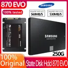 Внутренний твердотельный накопитель SAMSUNG 870 EVO SSD 250 ГБ SATA 2,5 дюйма до 530 дюйма, оригинальный жесткий диск для ноутбука, настольного ПК