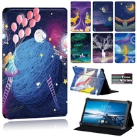 tablet case for lenovo tab m10smart tab m8 8m8 lte 8m10 10 1m10 lte 10 1 paint pattern stand coverfree stylus