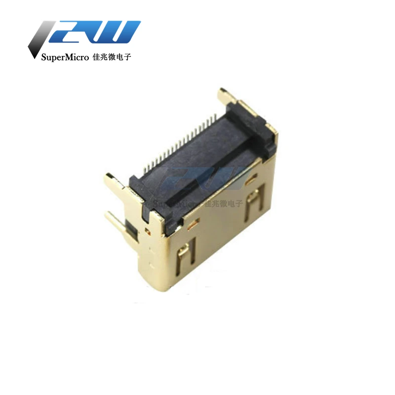 5/10 шт. разъем HDMI тип A 19PIN SMT Соединительный интерфейса HD/HDMI Женский позолоченный