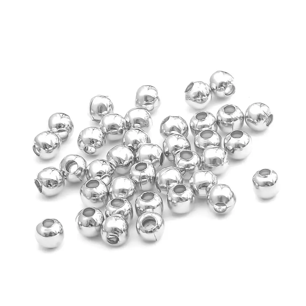 Золотистые/Бронзовые/серебристые металлические бусины диаметр 2/3/4 мм круглые