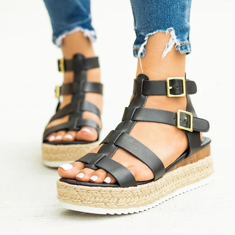 Woman Sandals Wedges Shoes for Women High Heels Sandals Summer Shoes 2020 Fashion Chaussures Femme Platform Sandals#SJPAE-188