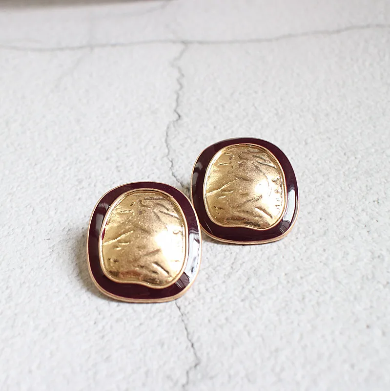 Серьги-гвоздики эмалевые в стиле ретро 2285 | Украшения и аксессуары