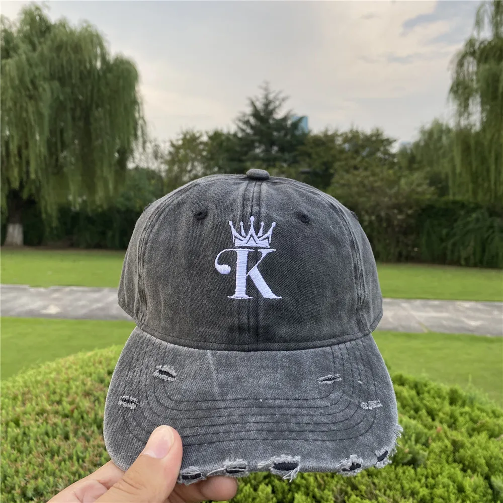 Бейсболка King Queen для мужчин и женщин Кепка от солнца в стиле хип-хоп черная пар