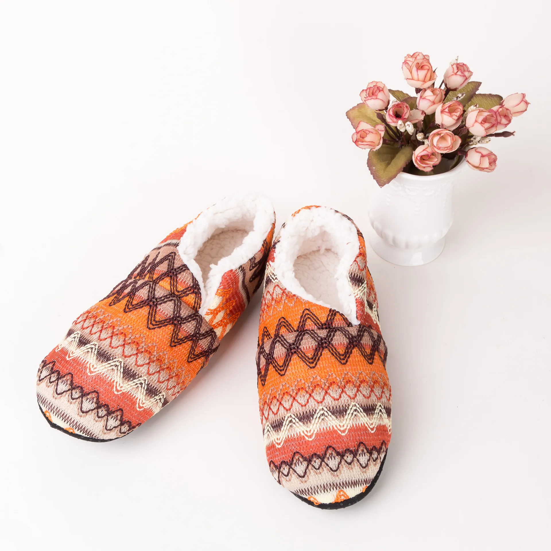 Helisopus новые цветные носки тапочки в стиле пэчворк женские зимние теплые мягкие