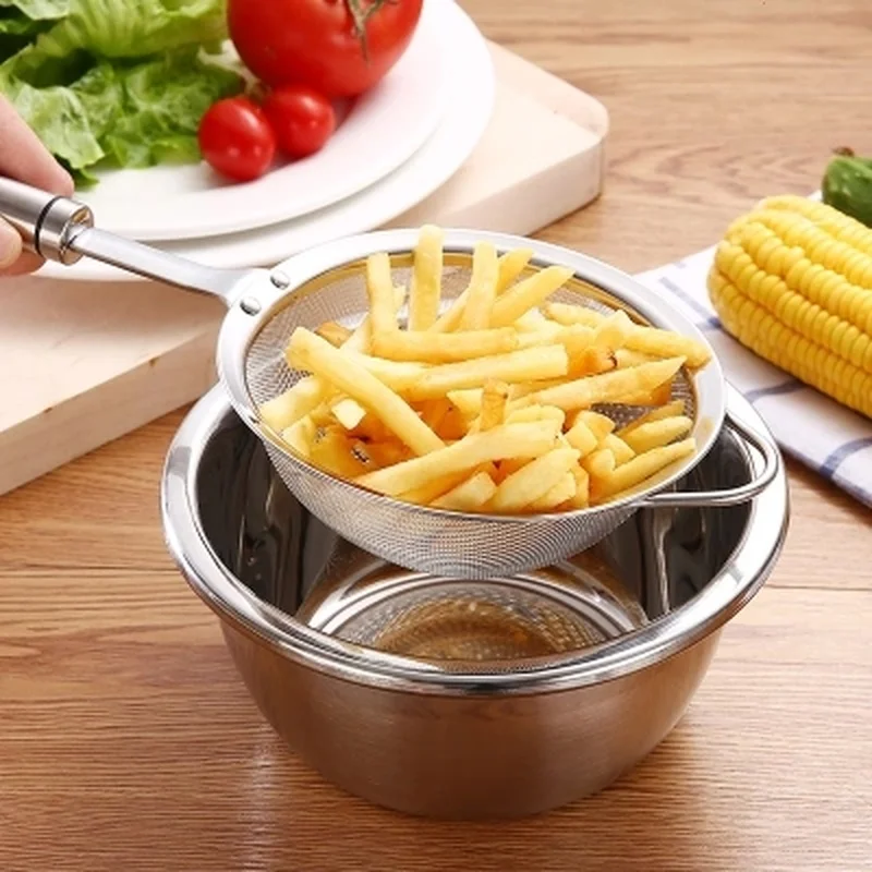 Стальной сито Многофункциональный сетчатый проволочный фильтр широкий рот