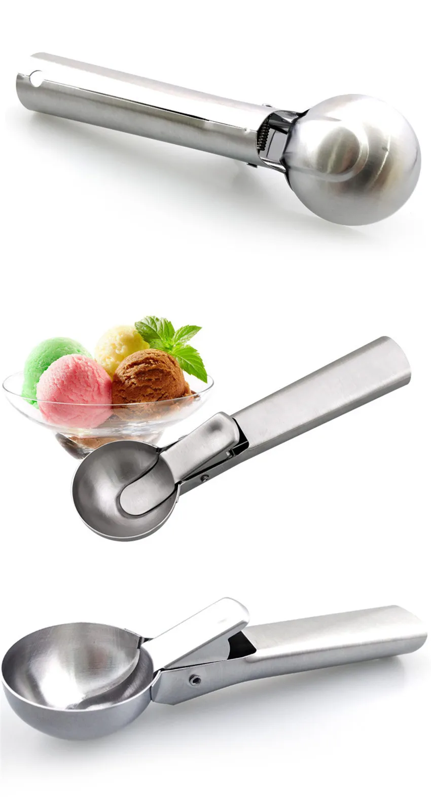 TTLIFE Нержавеющая сталь ложка для мороженого фруктовый йогурт льда мяч моноблок