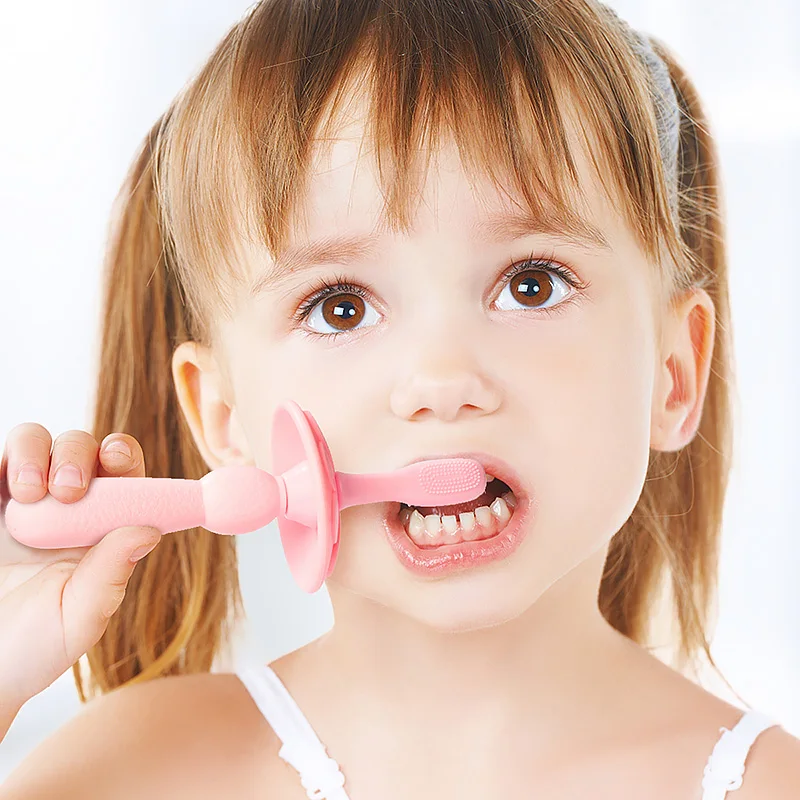 TYRY. HU-cepillo de dientes de silicona suave para beb&eacute;, herramienta de cuidado bucal, dedo, reci&eacute;n nacido, 1/5 Uds.-2
