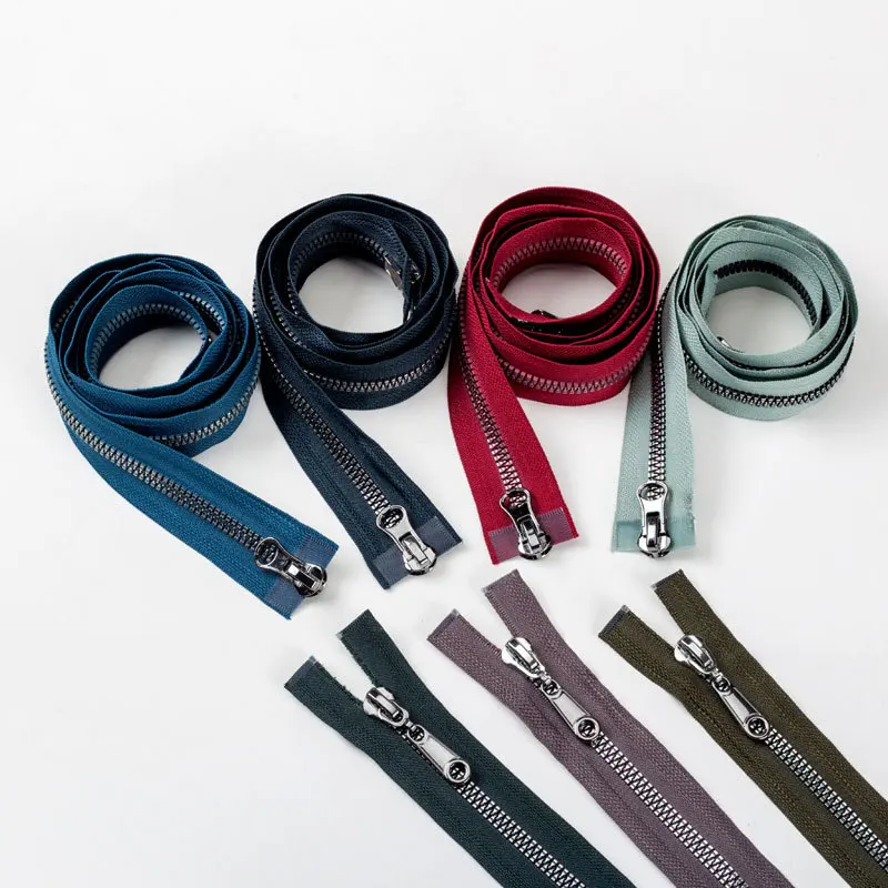 Молния из смолы 8 # имитация усиленных зубьев молния с двойным открытым хвостом 120