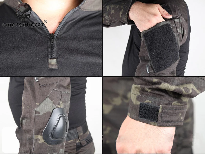 Emerson Gen2 Боевая искусственная Военная Униформа Мультикам черная EM6971|bdu shirt black|multicam