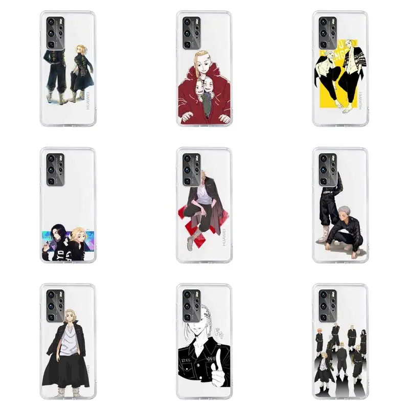 

Anime Tokyo Revengers Phone Case For Huawei P40 P30 P20 Mate Honor 10i 30 20 i 10 40 8x 9x Pro Lite Transparent Cover