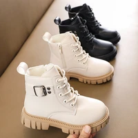 2021 spring autumn martin boots for girls and boy black casual shoes non slip toddler kids shoes children motorcycle boots